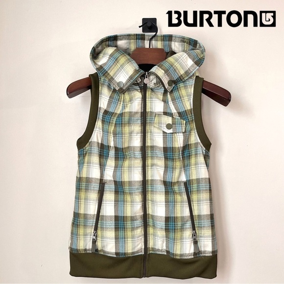 Burton Women’s DryRide Plaid Hooded Vest - Picture 1 of 15